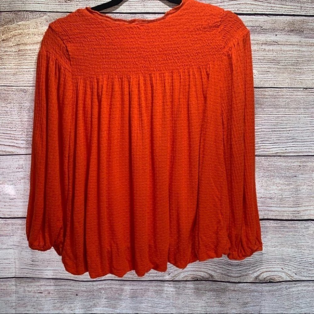Free People Boho Begonia Red Embroidered Top - Picture 9 of 16